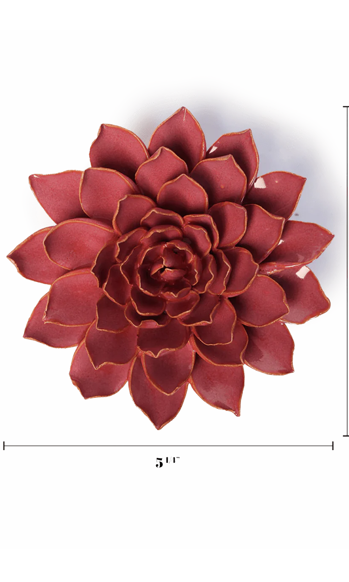 Blush Pink Azalea ceramic wall flower — France collection — designed in Toronto by Chive Studio