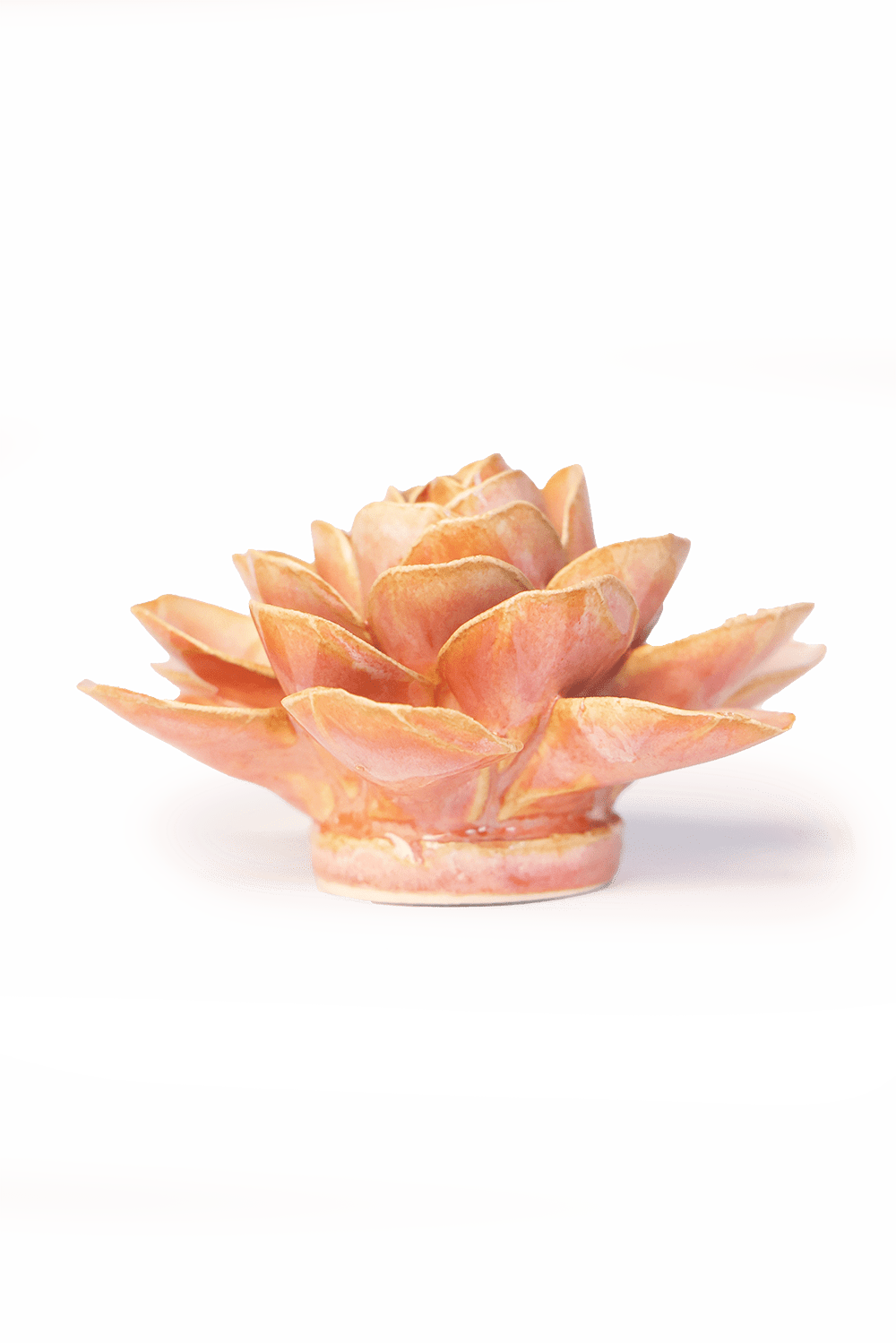Peach Pink Begonia ceramic wall flower — France collection — designed in Toronto by Chive Studio