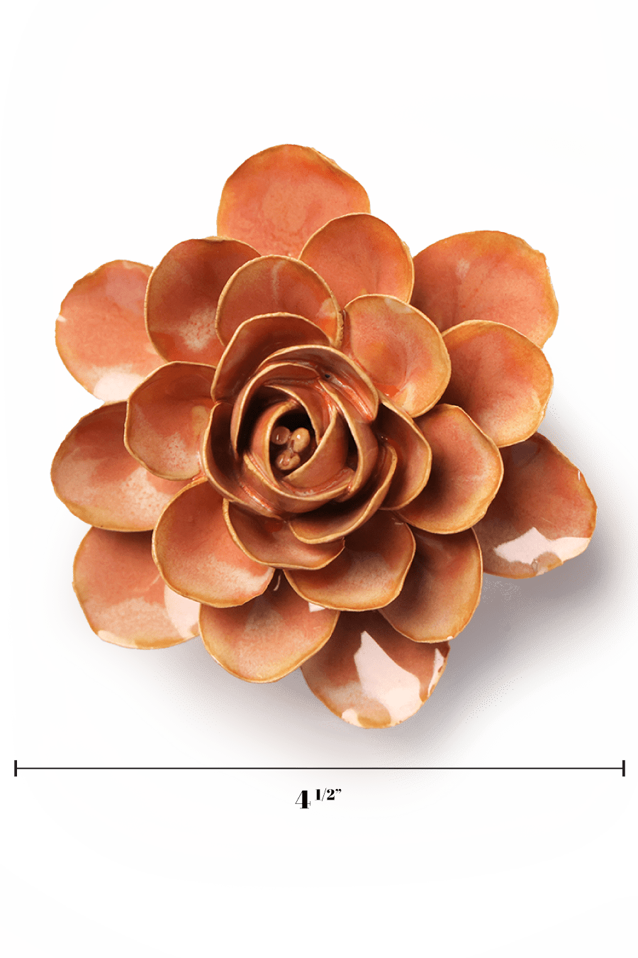 Peach Pink Begonia - Chive Ceramics Studio - Ceramic Flowers - Chive Ceramics Studio