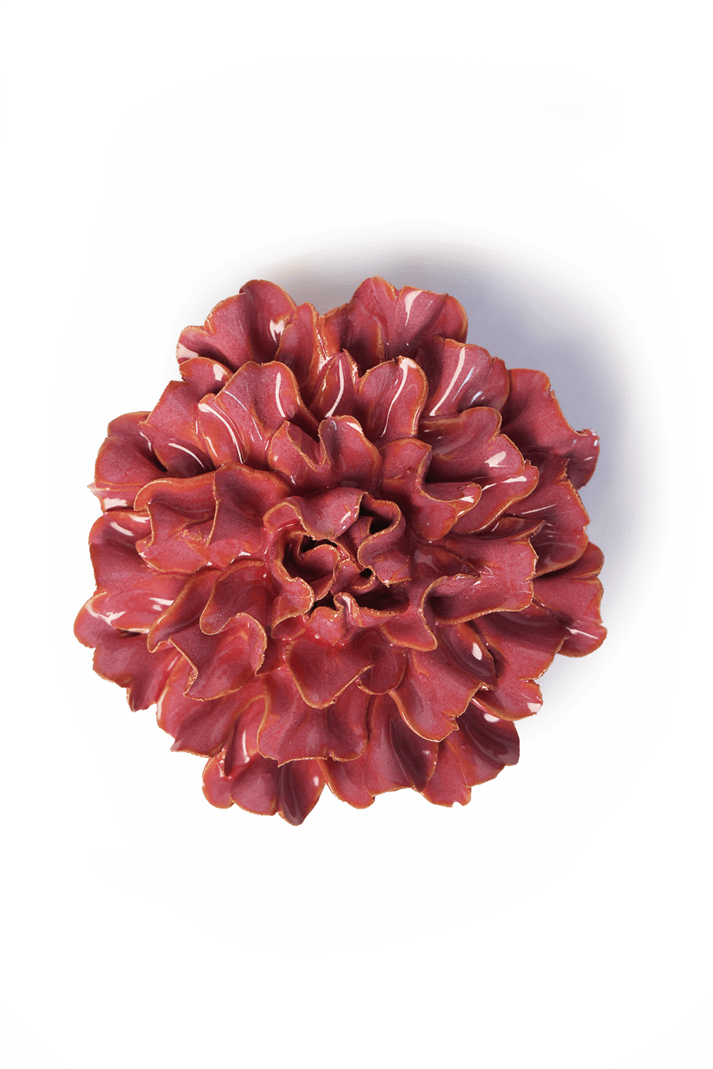 Blush Pink Carnation ceramic wall flower — France collection — designed in Toronto by Chive Studio