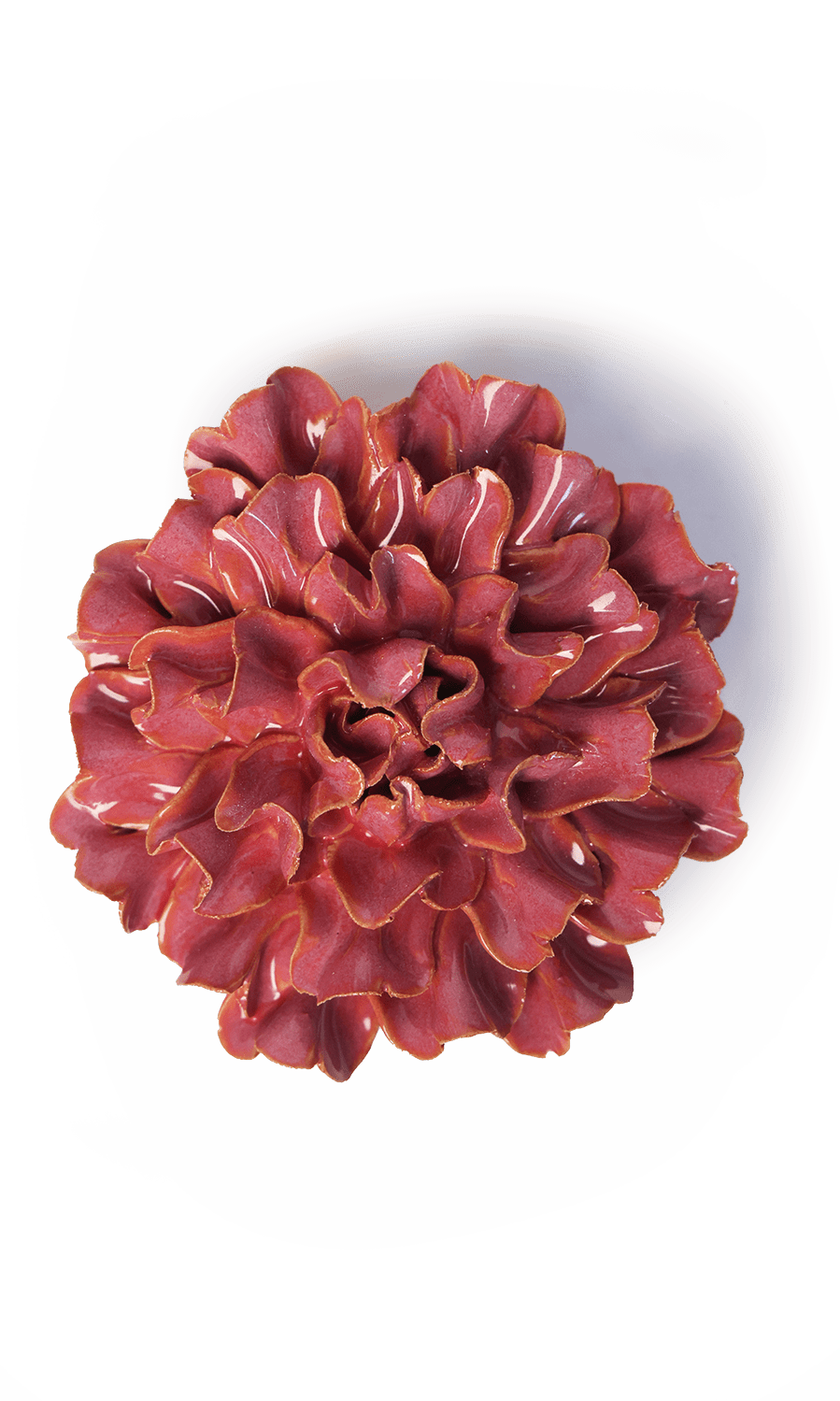 Blush Pink Carnation ceramic wall flower — France collection — designed in Toronto by Chive Studio