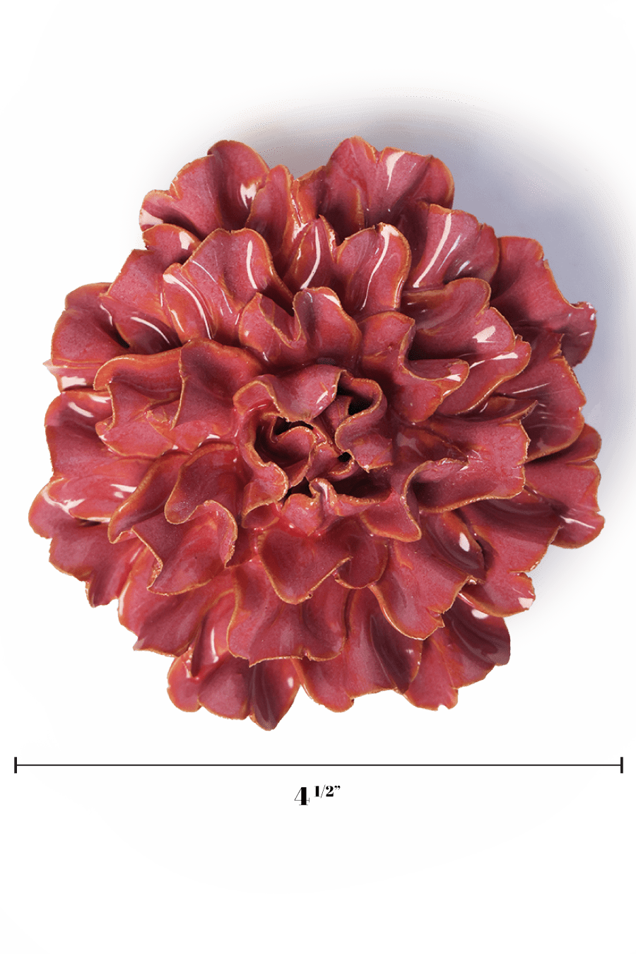 Blush Pink Tundra Carnation - Chive Ceramics Studio - Ceramic Flowers - Chive Ceramics Studio