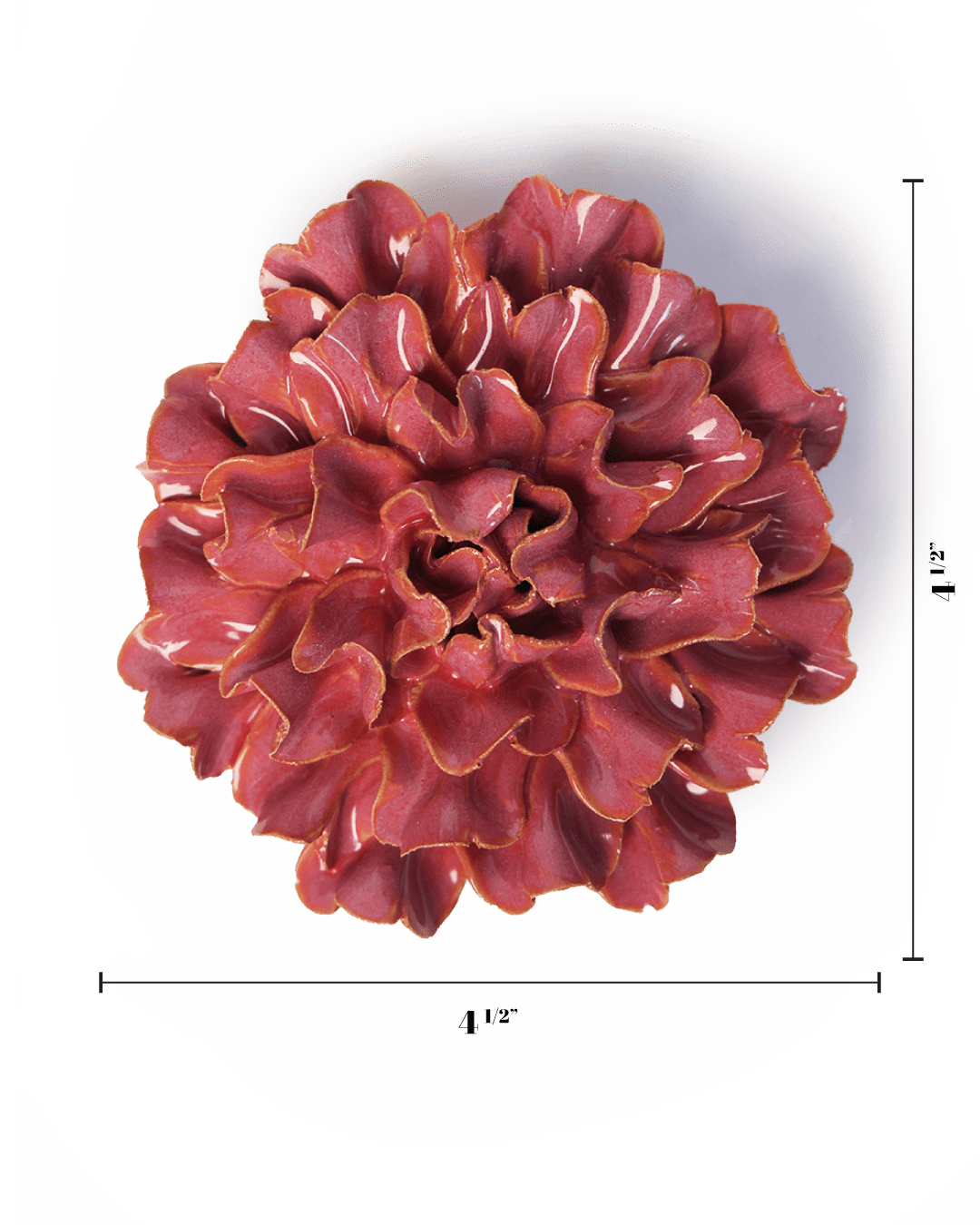 Blush Pink Tundra Carnation - Chive Ceramics Studio - Ceramic Flowers - Chive Ceramics Studio