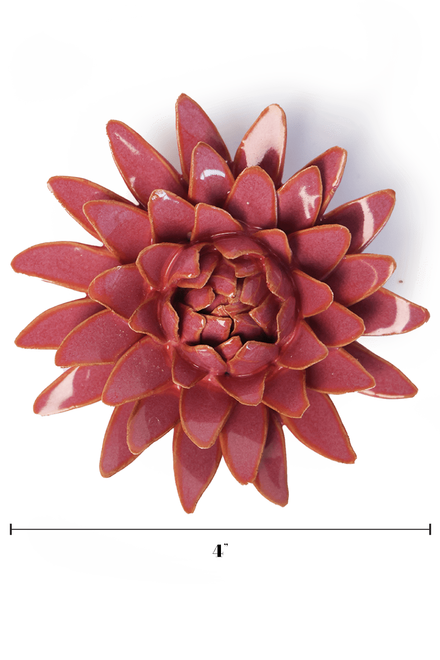 Blush Pink Strawflower - Chive Ceramics Studio - Ceramic Flowers - Chive Ceramics Studio