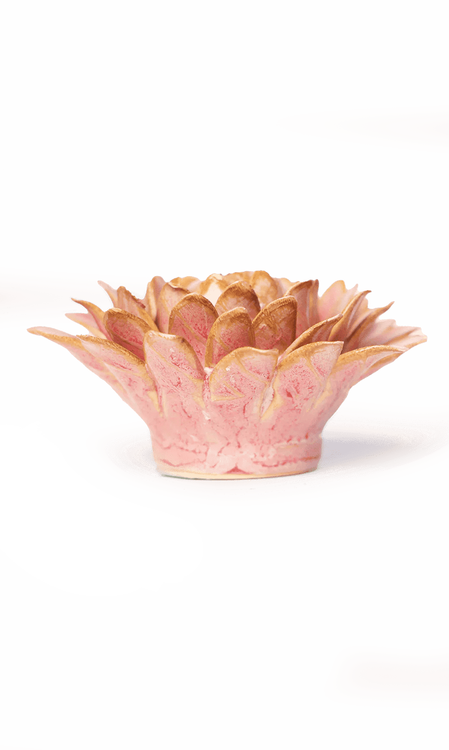 Rose Quartz Strawflower ceramic wall flower — France collection — designed in Toronto by Chive Studio