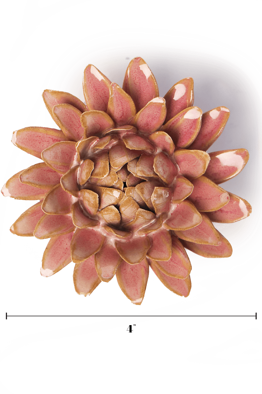 Rose Quartz Pink Strawflower - Chive Ceramics Studio - Ceramic Flowers - Chive Ceramics Studio