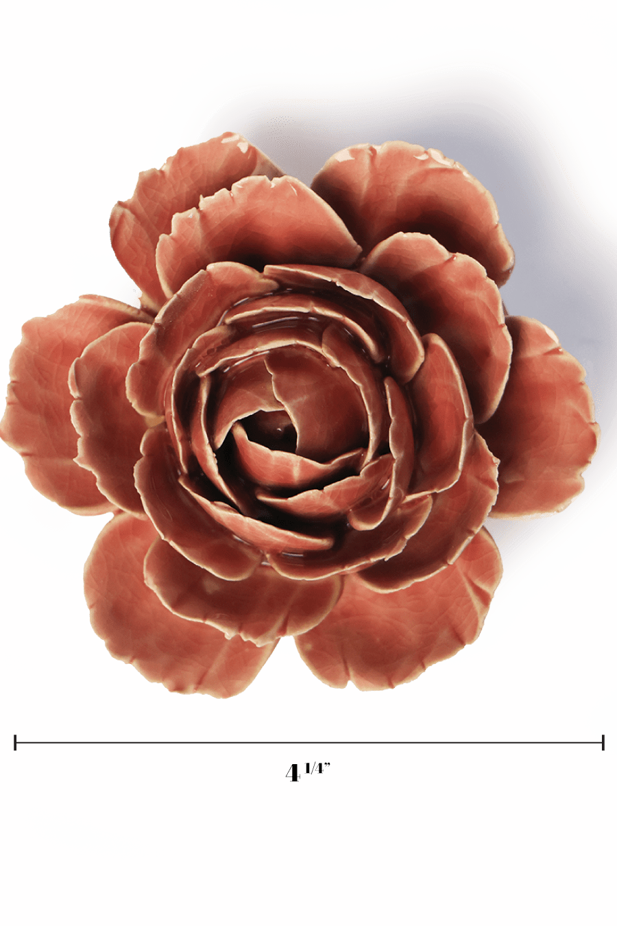 Champagne Pink English Rose - Chive Ceramics Studio - Ceramic Flowers - Chive Ceramics Studio