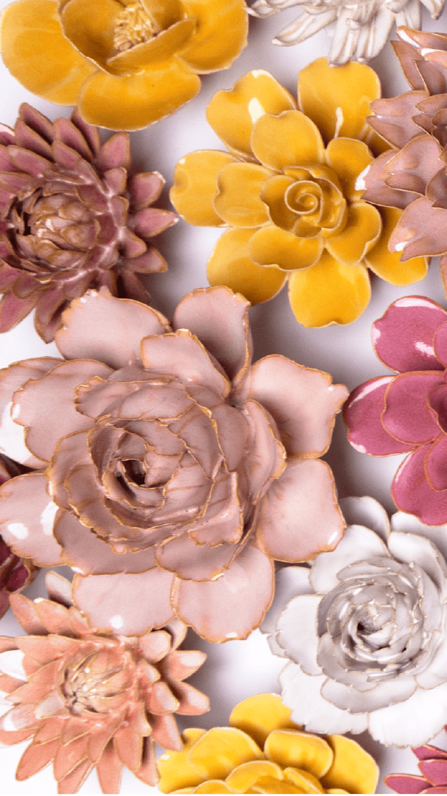 Nice - Ceramic Flower Curated Collection - Chive Ceramics Studio - Ceramic Flower Sets - Chive Ceramics Studio