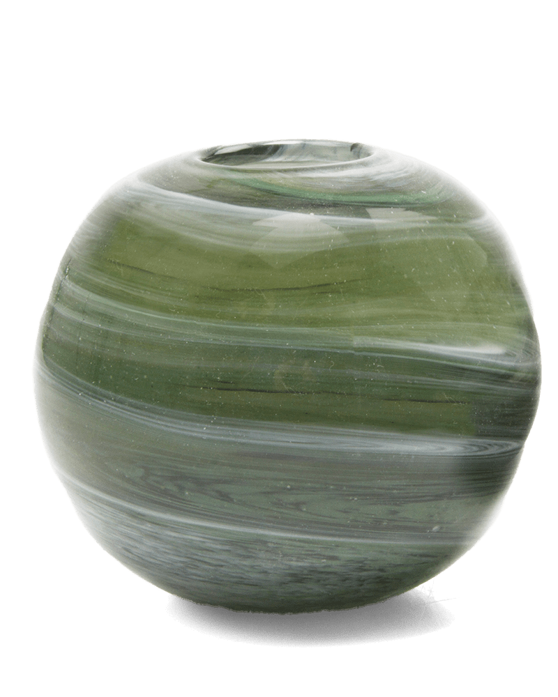 Fuzzle Glass Modern Vase - Chive