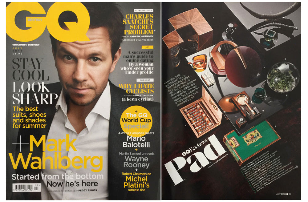 GQ UK magazine editorial featuring Chive Studio Mofo Wind Tunnel Glass Terrarium — Bachelor Pad