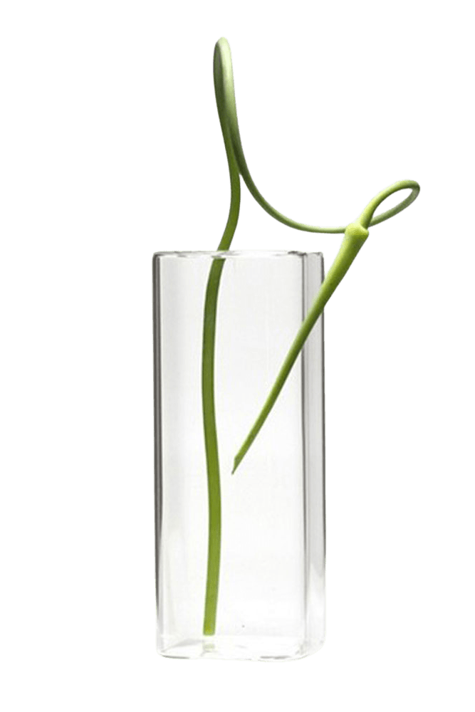 Cube Glass Modern Clear Flower Vase - Chive Ceramics Studio - Vases - Chive Ceramics Studio