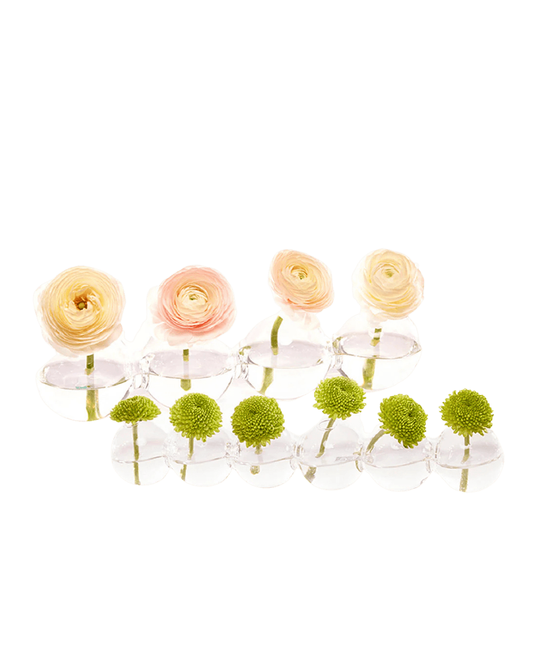 Caterpillar Glass Modern Clear Flower Vase - Chive Ceramics Studio - Vases - Chive Ceramics Studio