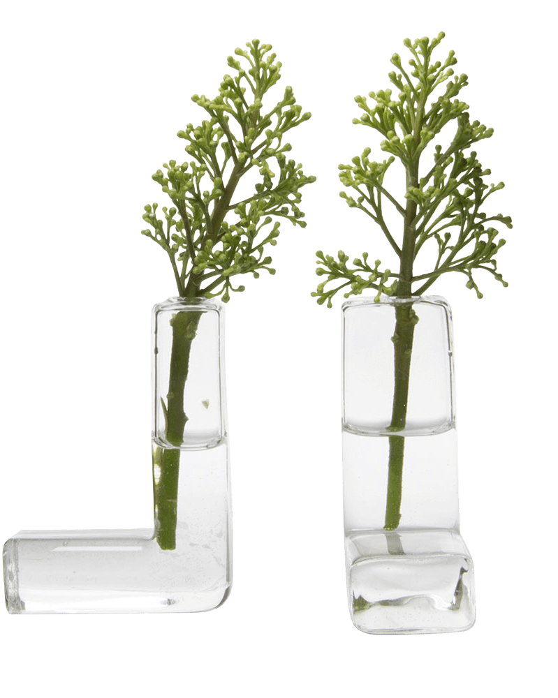 The L Glass Modern Clear Flower Vase - Chive Ceramics Studio - Vases - Chive US
