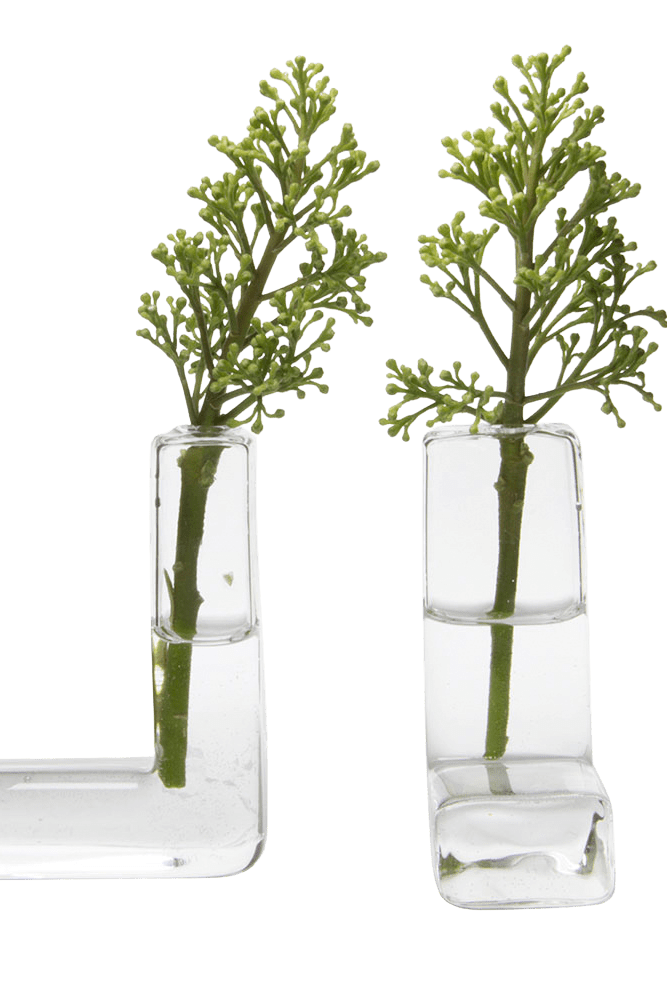 The L Glass Modern Clear Flower Vase - Chive Ceramics Studio - Vases - Chive US
