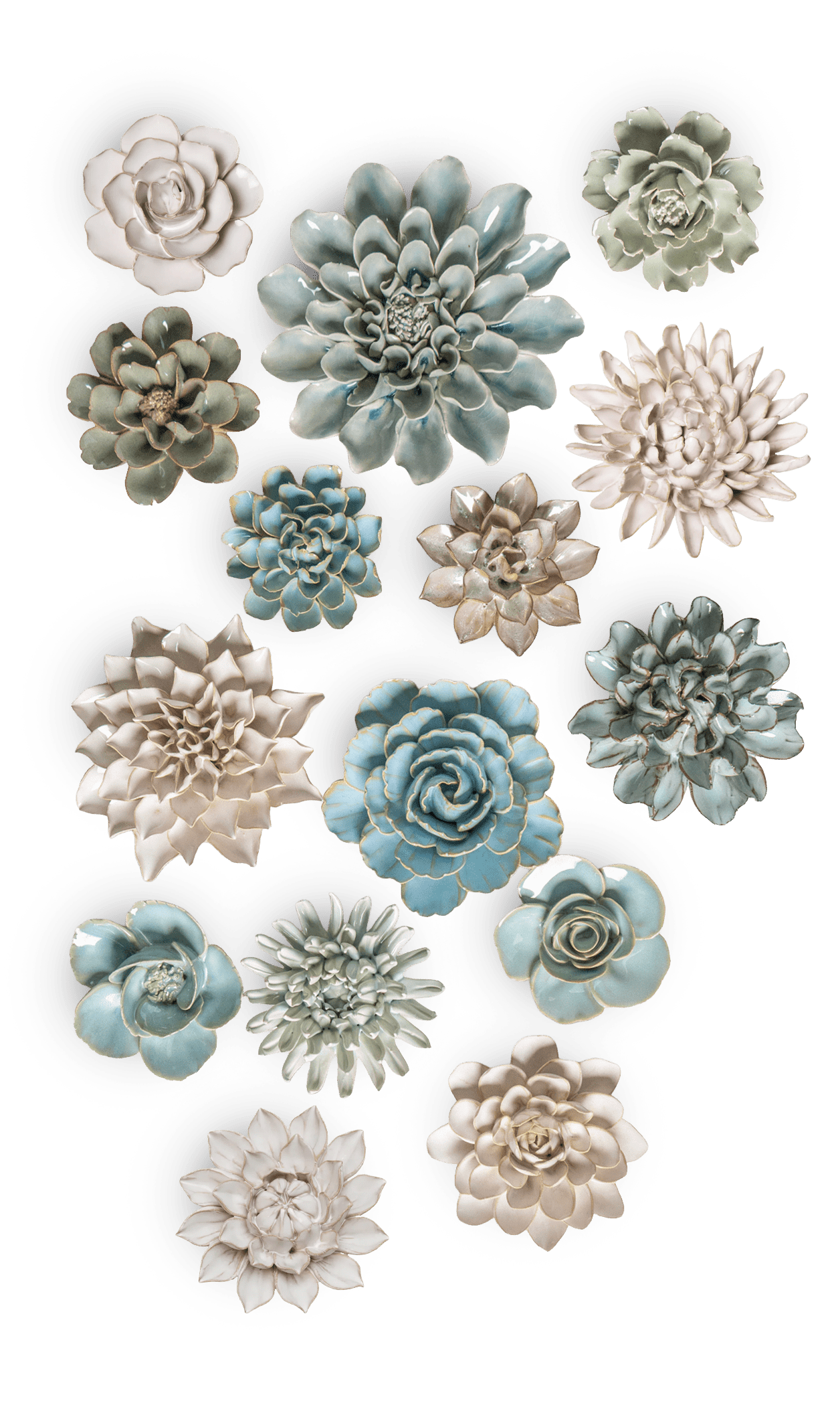 Cape Cod - 15 Piece Curated Set - Chive Ceramics Studio - Ceramic Flower Sets - Chive Ceramics Studio