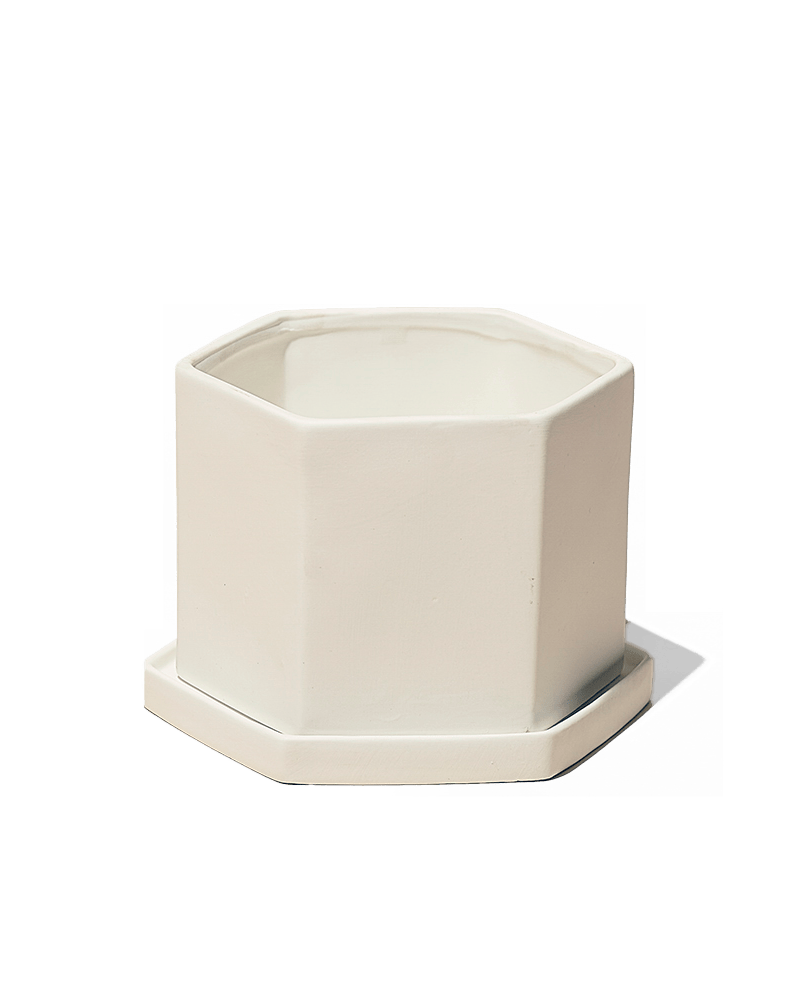 Hexi Porcelain Pot With Drainage Hole - Chive Ceramics Studio - Pots - Chive Ceramics Studio