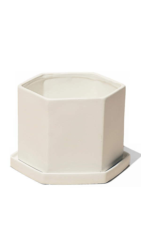 Hexi Porcelain Pot With Drainage Hole - Chive Ceramics Studio - Pots - Chive Ceramics Studio