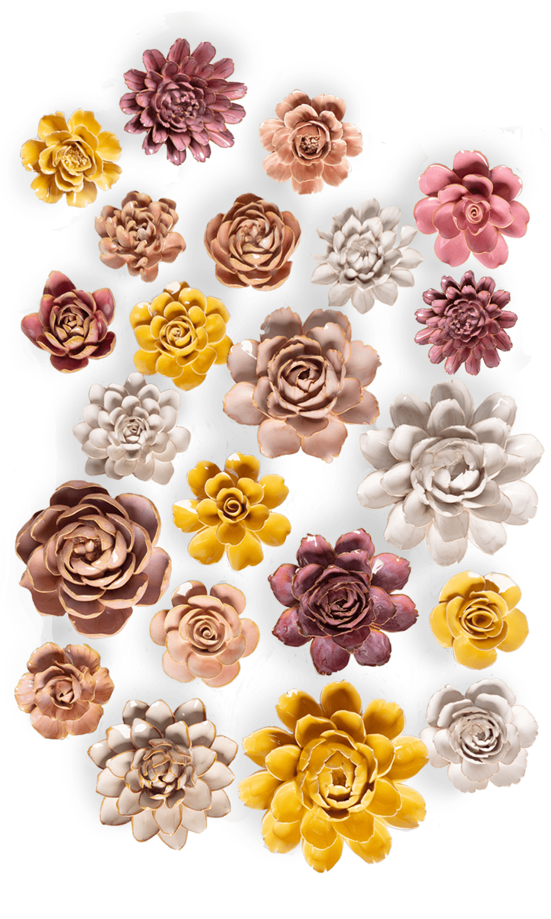 Paris - 22 Piece Curated Set - Chive Ceramics Studio - Ceramic Flower Sets - Chive Ceramics Studio