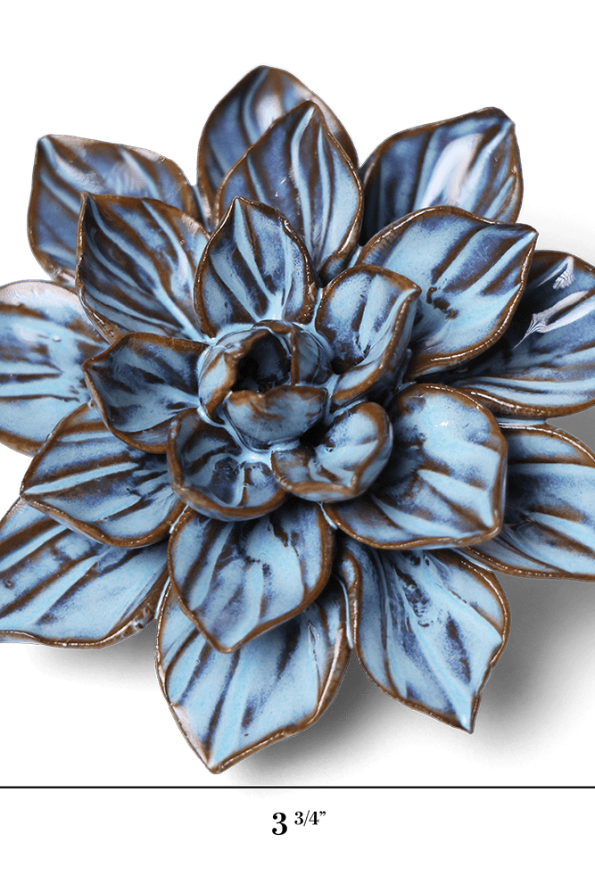 Japan Ceramic Flower Wall Art Blue Aster - Chive Ceramics Studio - Ceramic Flowers - Chive US