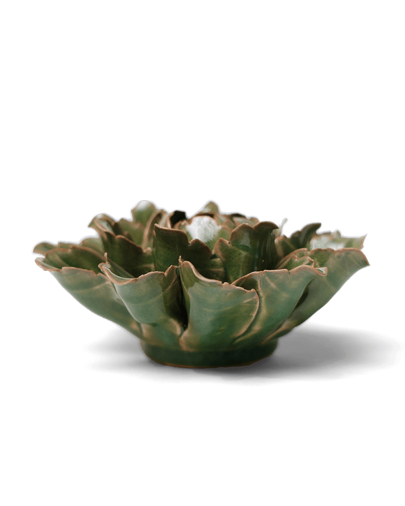 JA26 Avocado Green Sorbet Peony - Chive Ceramics Studio - Ceramic Flowers - Chive Ceramics Studio