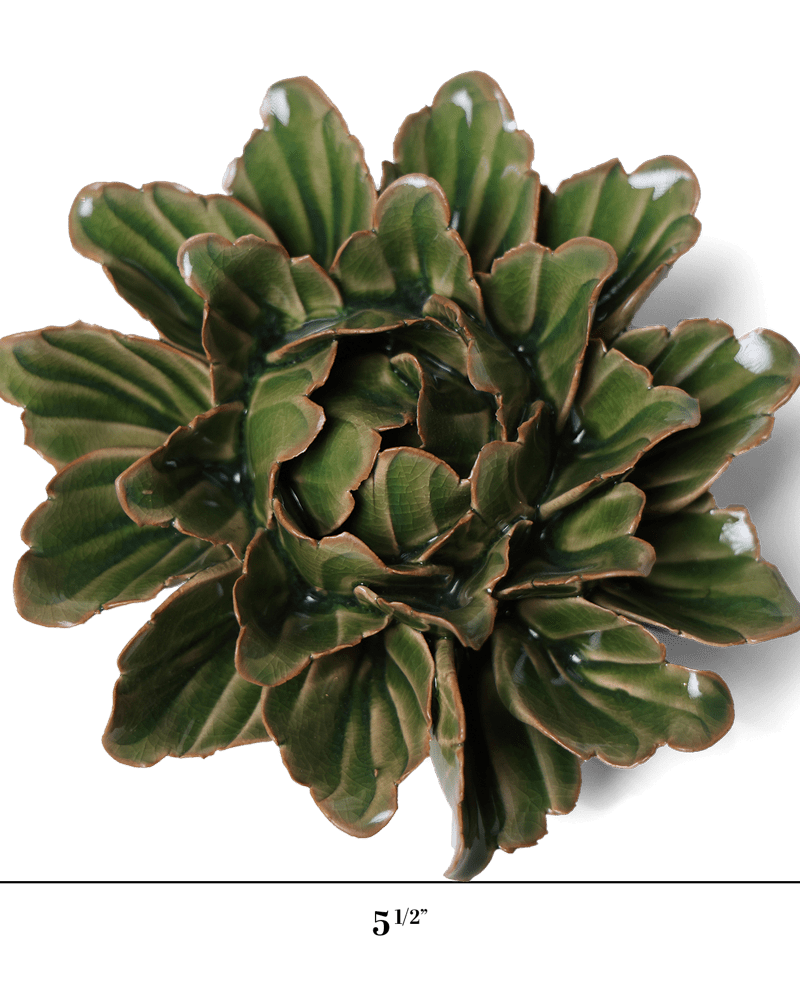 Japan Ceramic Flower Green Tree Peony - Chive Ceramics Studio - Chive Ceramics Studio