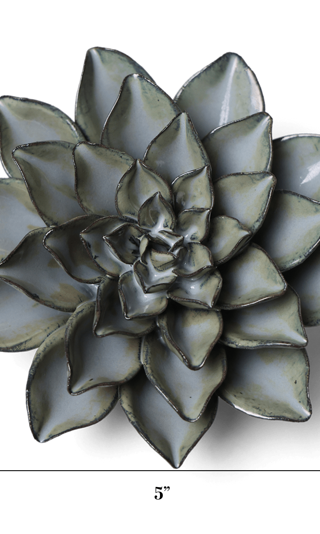 Grey Goyet Azalea ceramic wall flower — Japan collection — designed in Toronto by Chive Studio