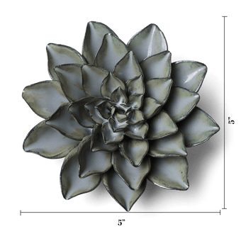Grey Goyet Azalea ceramic wall flower — Japan collection — designed in Toronto by Chive Studio