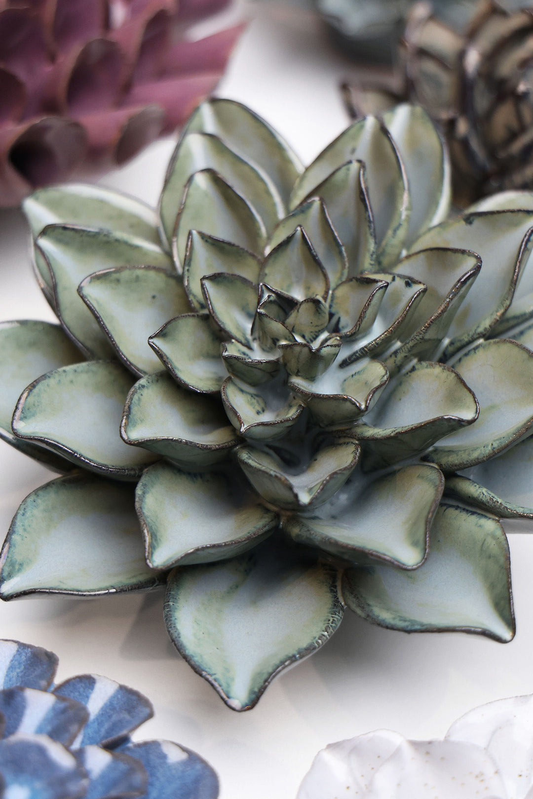 Grey Goyet Azalea - Chive Ceramics Studio - Ceramic Flowers - Chive Ceramics Studio