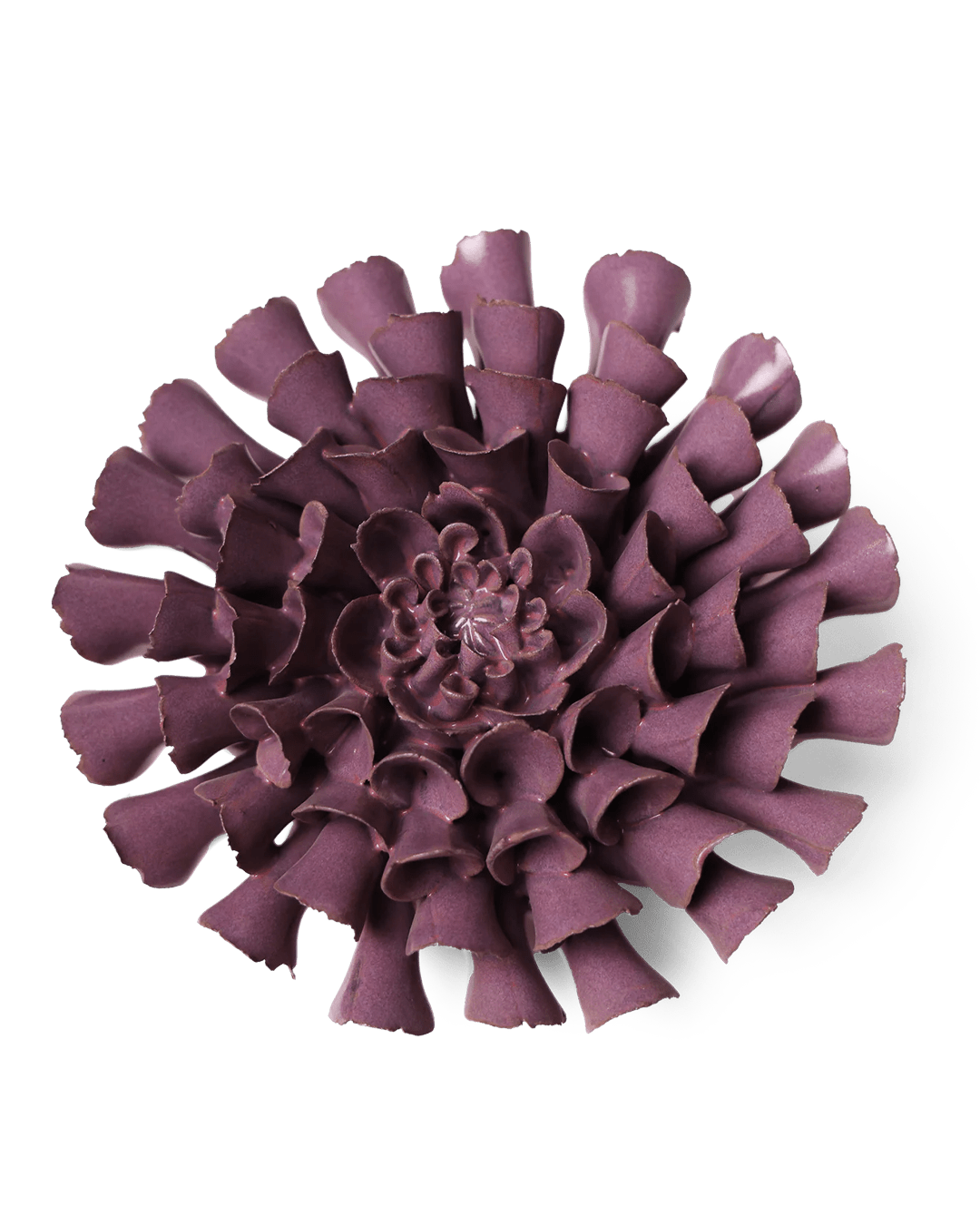 JA02 Violet Blue Cornel Dahlia - Chive Ceramics Studio - Ceramic Flowers - Chive Ceramics Studio