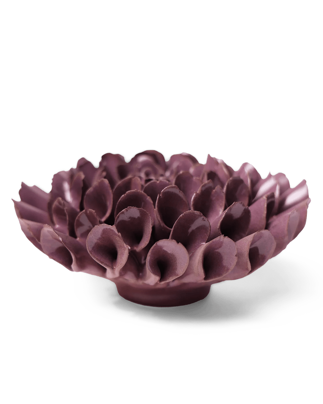 Violet Blue Dahlia ceramic wall flower — Japan collection — designed in Toronto by Chive Studio