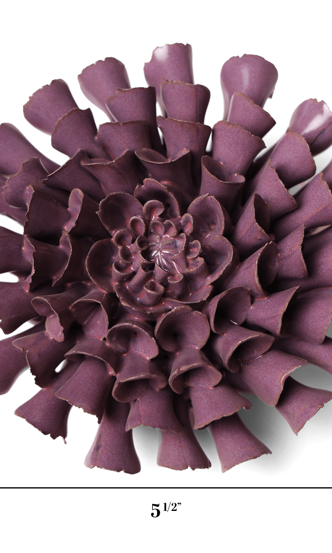 Violet Blue Dahlia ceramic wall flower — Japan collection — designed in Toronto by Chive Studio