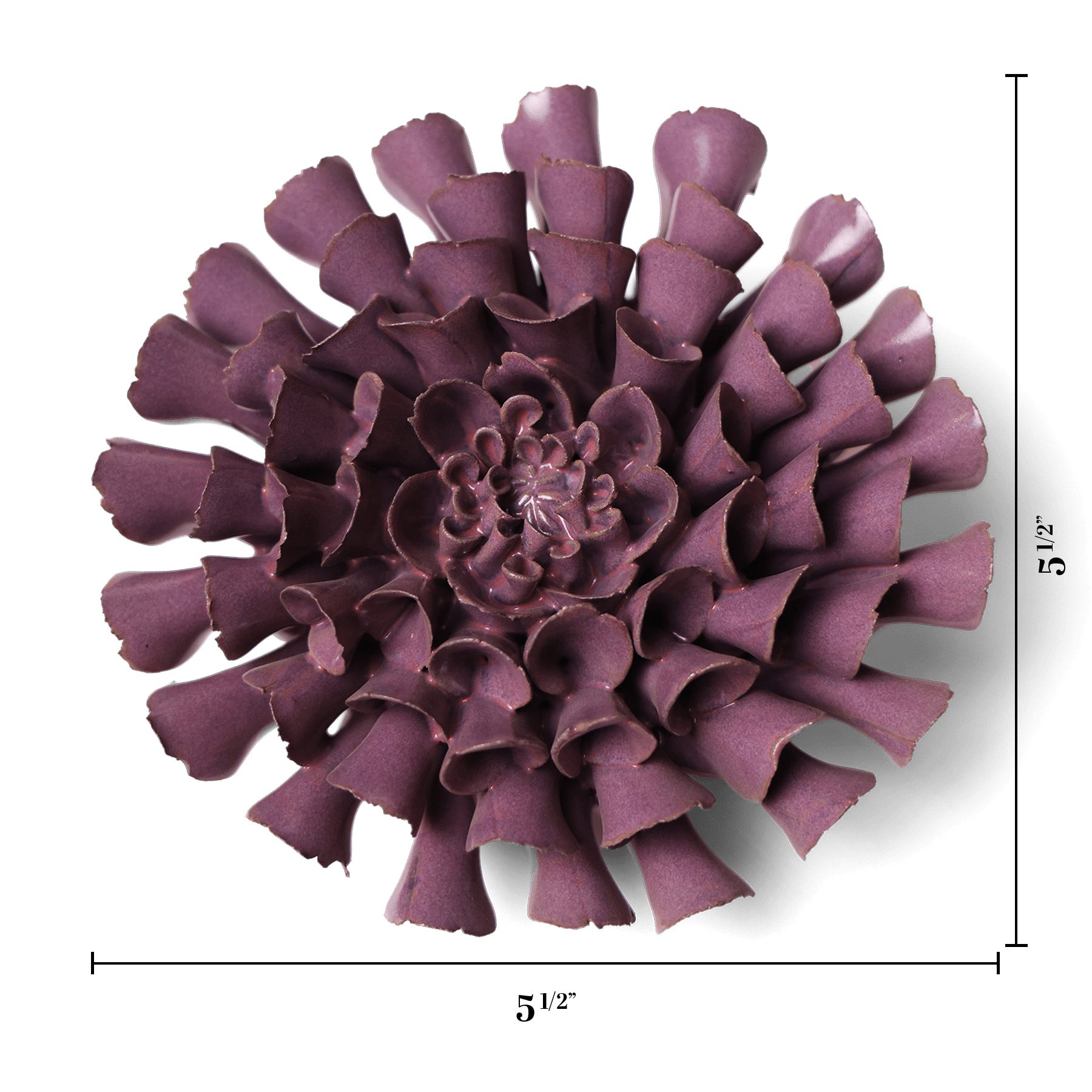 Violet Blue Dahlia ceramic wall flower — Japan collection — designed in Toronto by Chive Studio