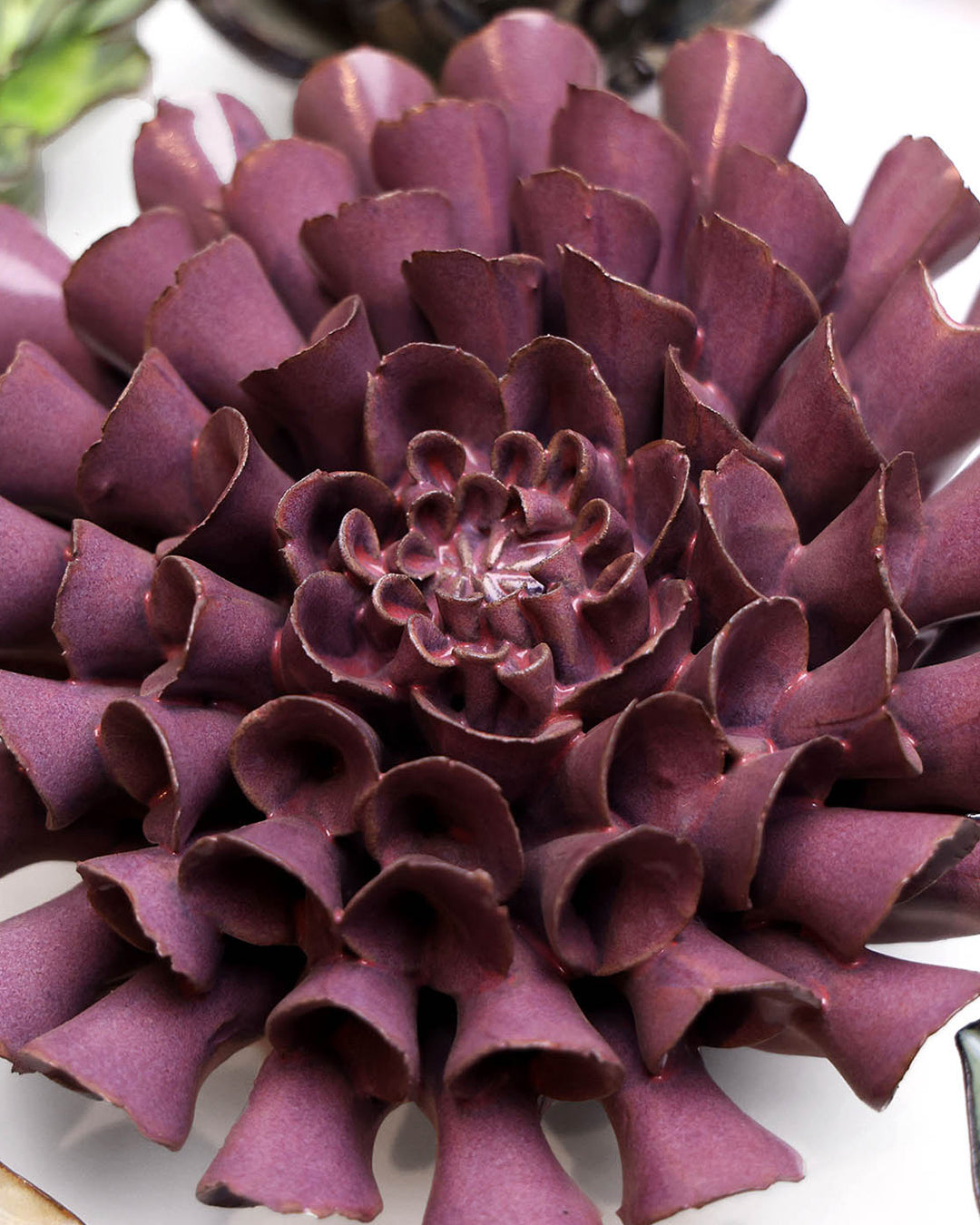 Violet Blue Cornel Dahlia - Chive Ceramics Studio - Ceramic Flowers - Chive Ceramics Studio