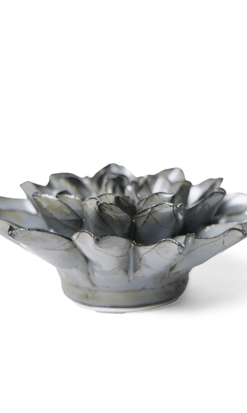 Green Monch Aster ceramic wall flower — Japan collection — designed in Toronto by Chive Studio