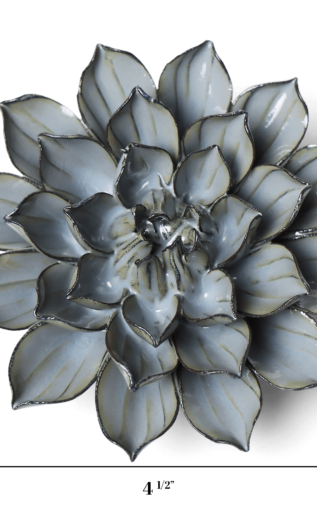 Green Monch Aster ceramic wall flower — Japan collection — designed in Toronto by Chive Studio