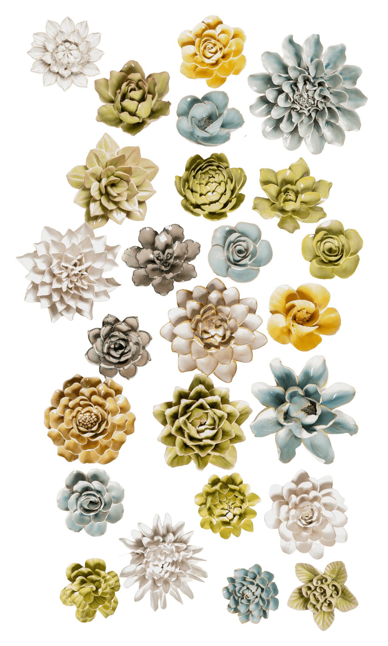 Tokyo - 25 Piece Curated Set - Chive Ceramics Studio - Ceramic Flower Sets - Chive Ceramics Studio