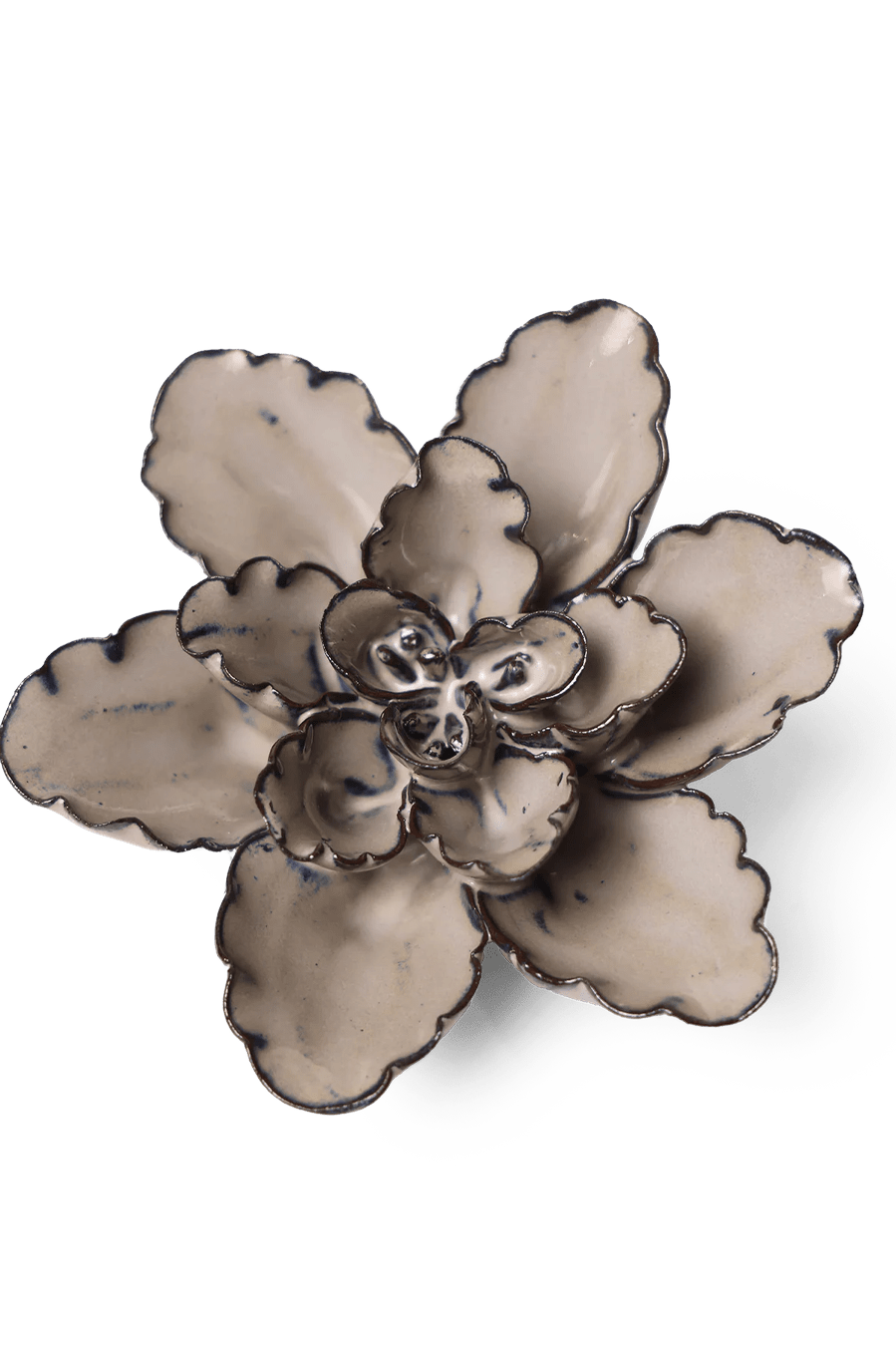 Latte Empress Lotus ceramic wall flower — Japan collection — designed in Toronto by Chive Studio