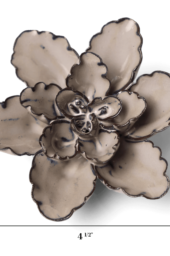 Latte Empress Lotus ceramic wall flower — Japan collection — designed in Toronto by Chive Studio