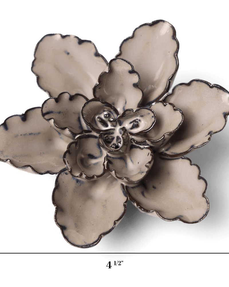 Latte Empress Lotus ceramic wall flower — Japan collection — designed in Toronto by Chive Studio