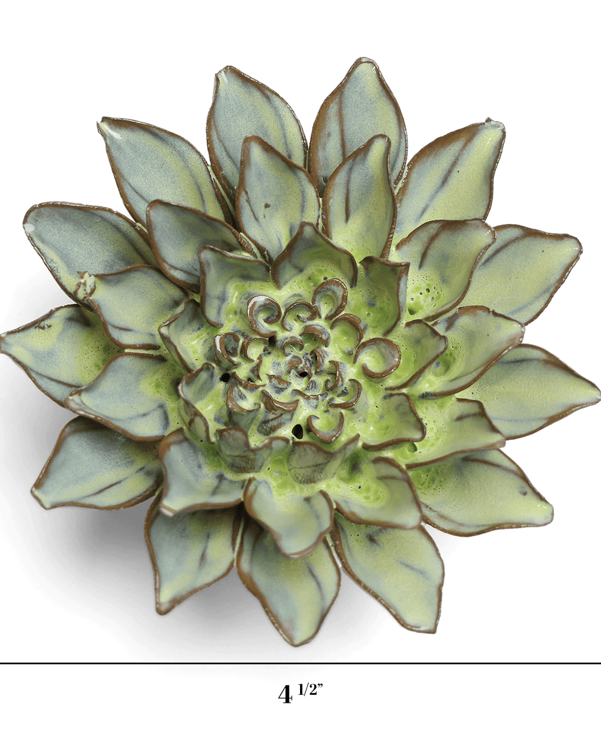 Green Aster ceramic wall flower — Japan collection — designed in Toronto by Chive Studio