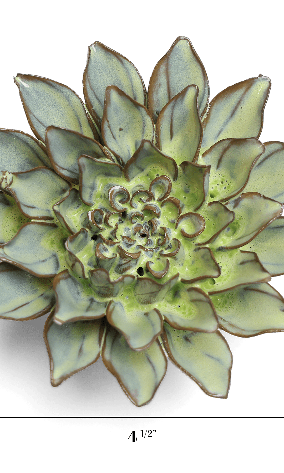 Green Aster ceramic wall flower — Japan collection — designed in Toronto by Chive Studio