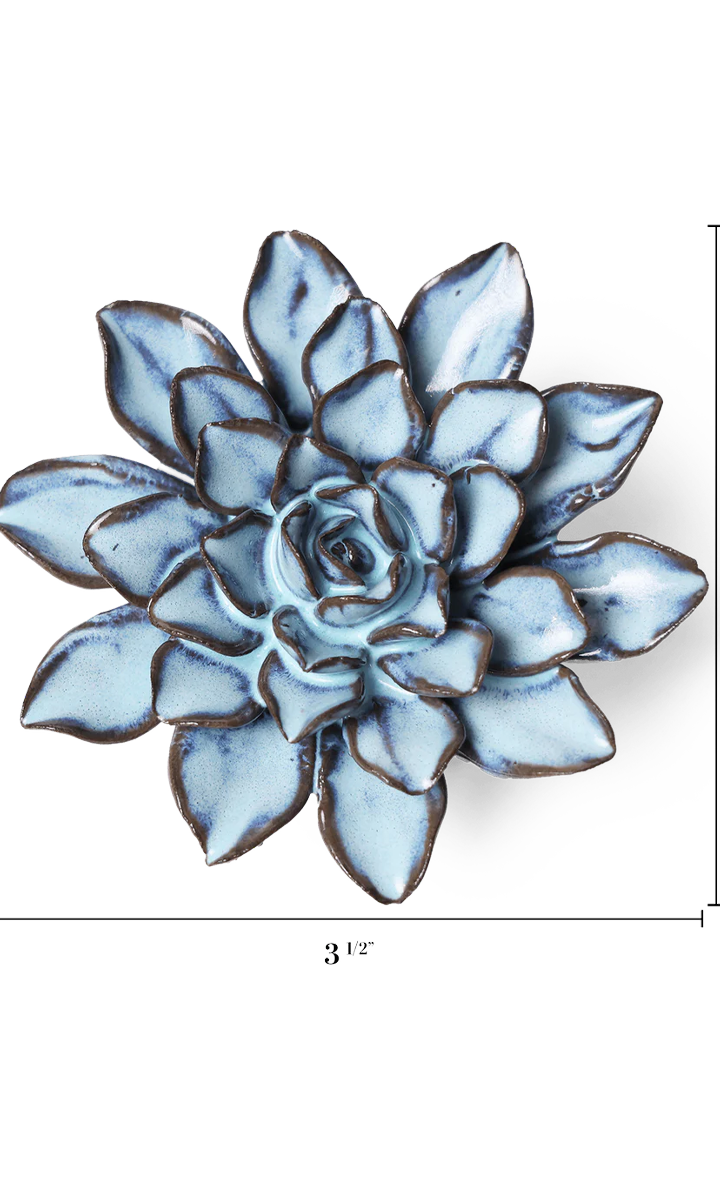 Blue Alpine Aster ceramic wall flower — Japan collection — designed in Toronto by Chive Studio