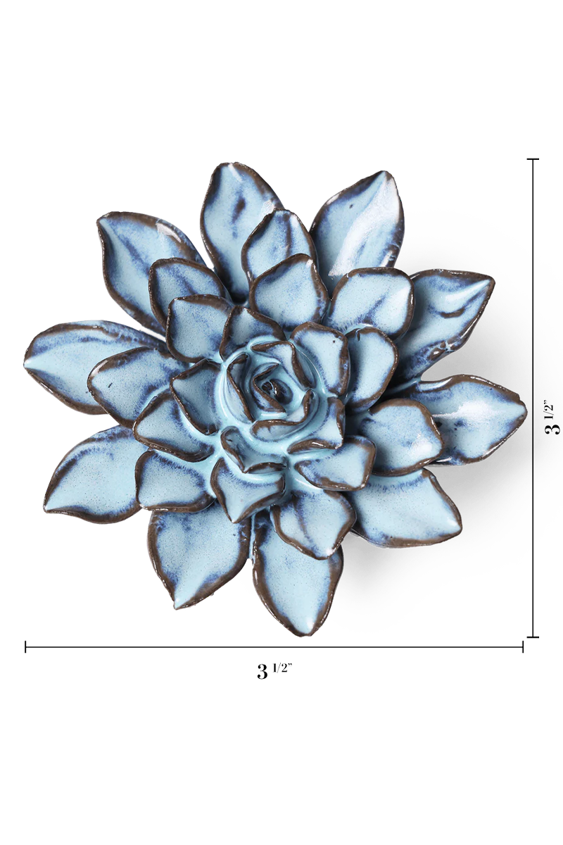 Blue Alpine Aster ceramic wall flower — Japan collection — designed in Toronto by Chive Studio