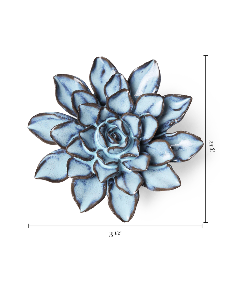 Blue Alpine Aster ceramic wall flower — Japan collection — designed in Toronto by Chive Studio