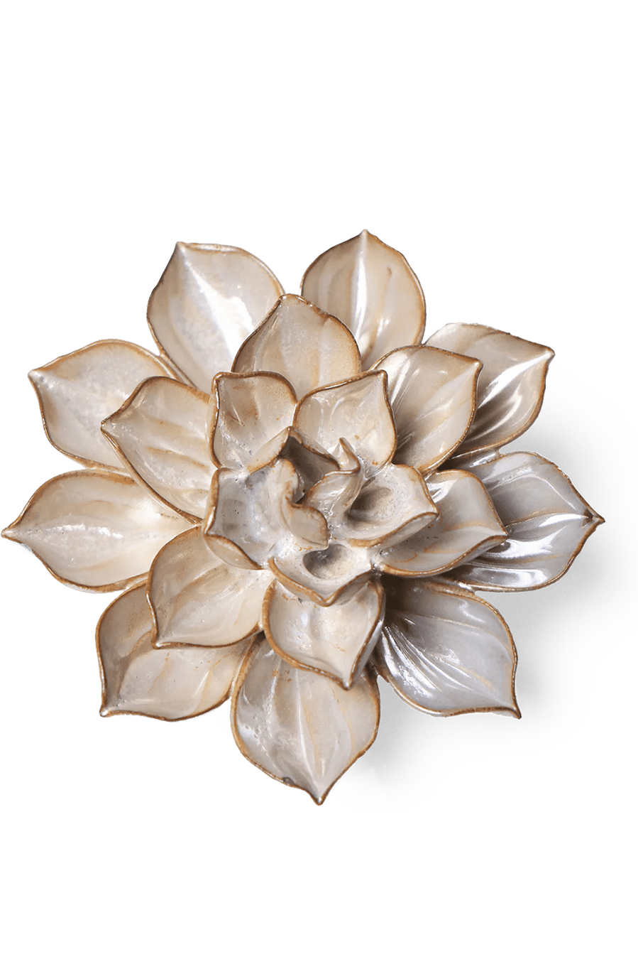 Metallic Frikartii Aster ceramic wall flower — Japan collection — designed in Toronto by Chive Studio