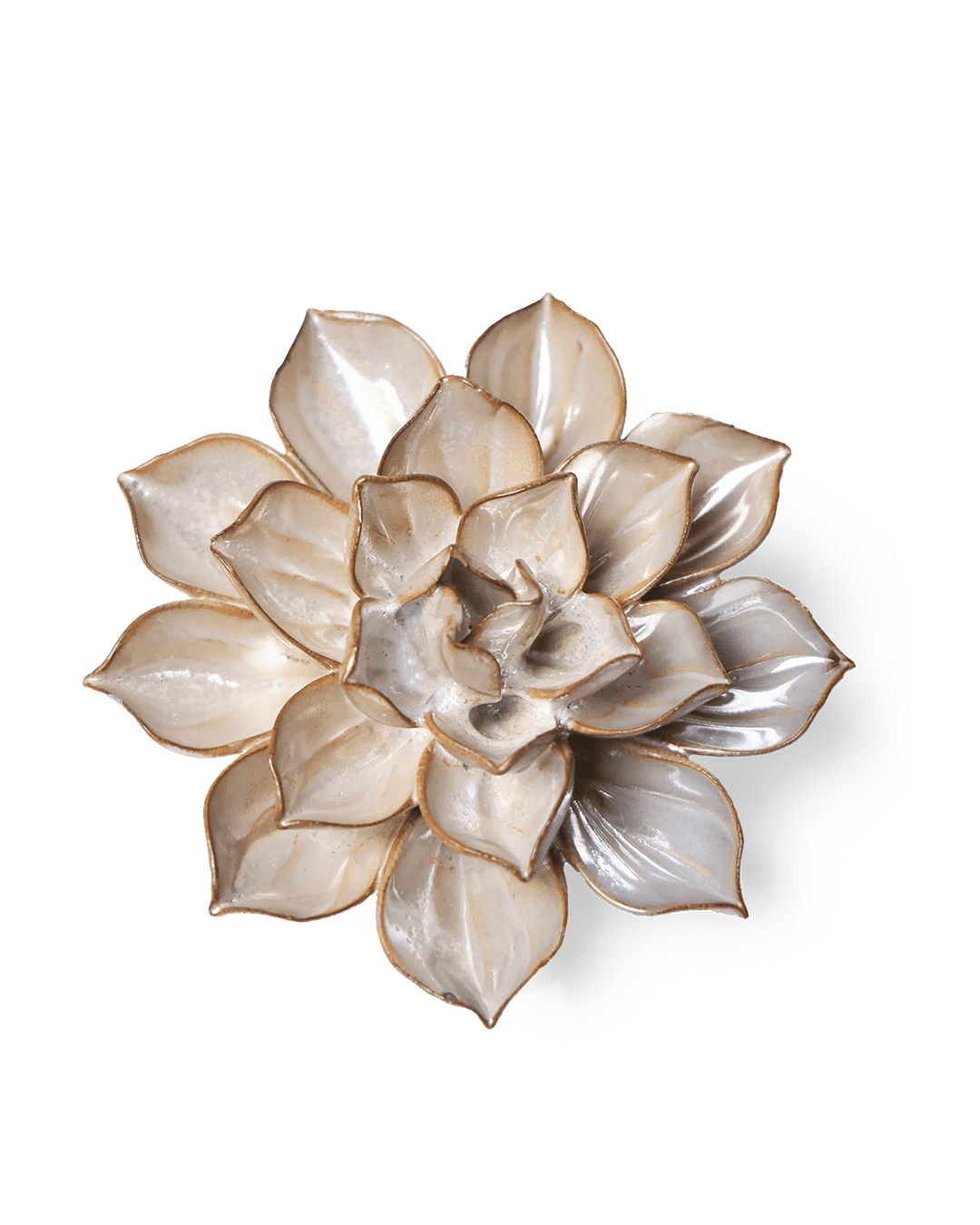 Metallic Frikartii Aster ceramic wall flower — Japan collection — designed in Toronto by Chive Studio