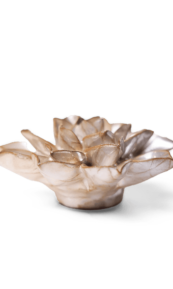 Metallic Frikartii Aster ceramic wall flower — Japan collection — designed in Toronto by Chive Studio