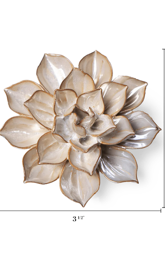 Metallic Frikartii Aster ceramic wall flower — Japan collection — designed in Toronto by Chive Studio
