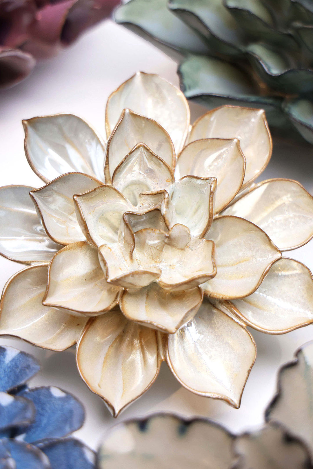 Metallic Frikartii Aster - Chive Ceramics Studio - Ceramic Flowers - Chive Ceramics Studio