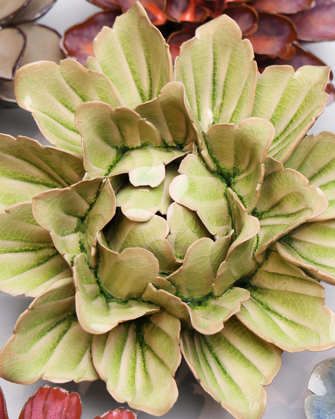 Peridot Sorbet Peony - Chive Ceramics Studio - Ceramic Flowers - Chive Ceramics Studio